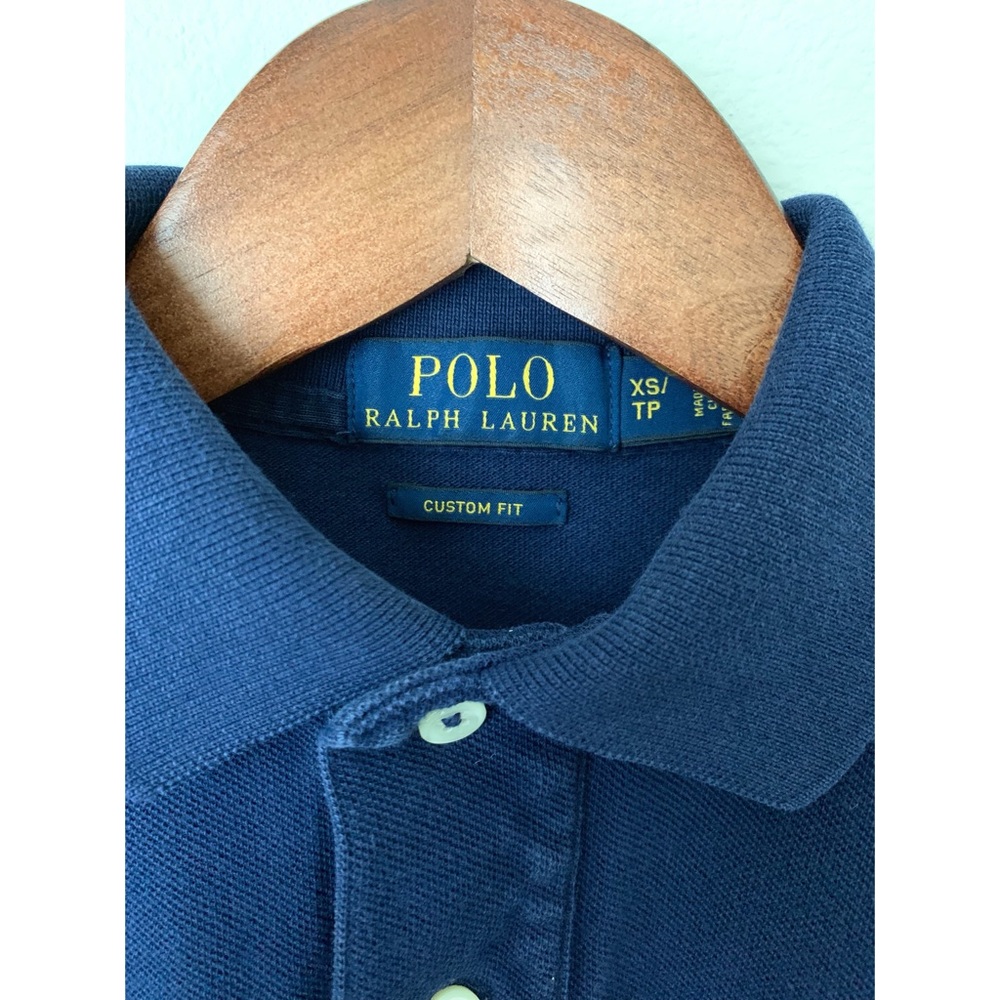 Polo Ralph Lauren Polo Bear Embroidered Polo Shirt – Navy Blue (XS) - Picture 4 of 5